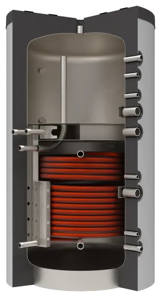 PFWR cutaway view, insulation in silver